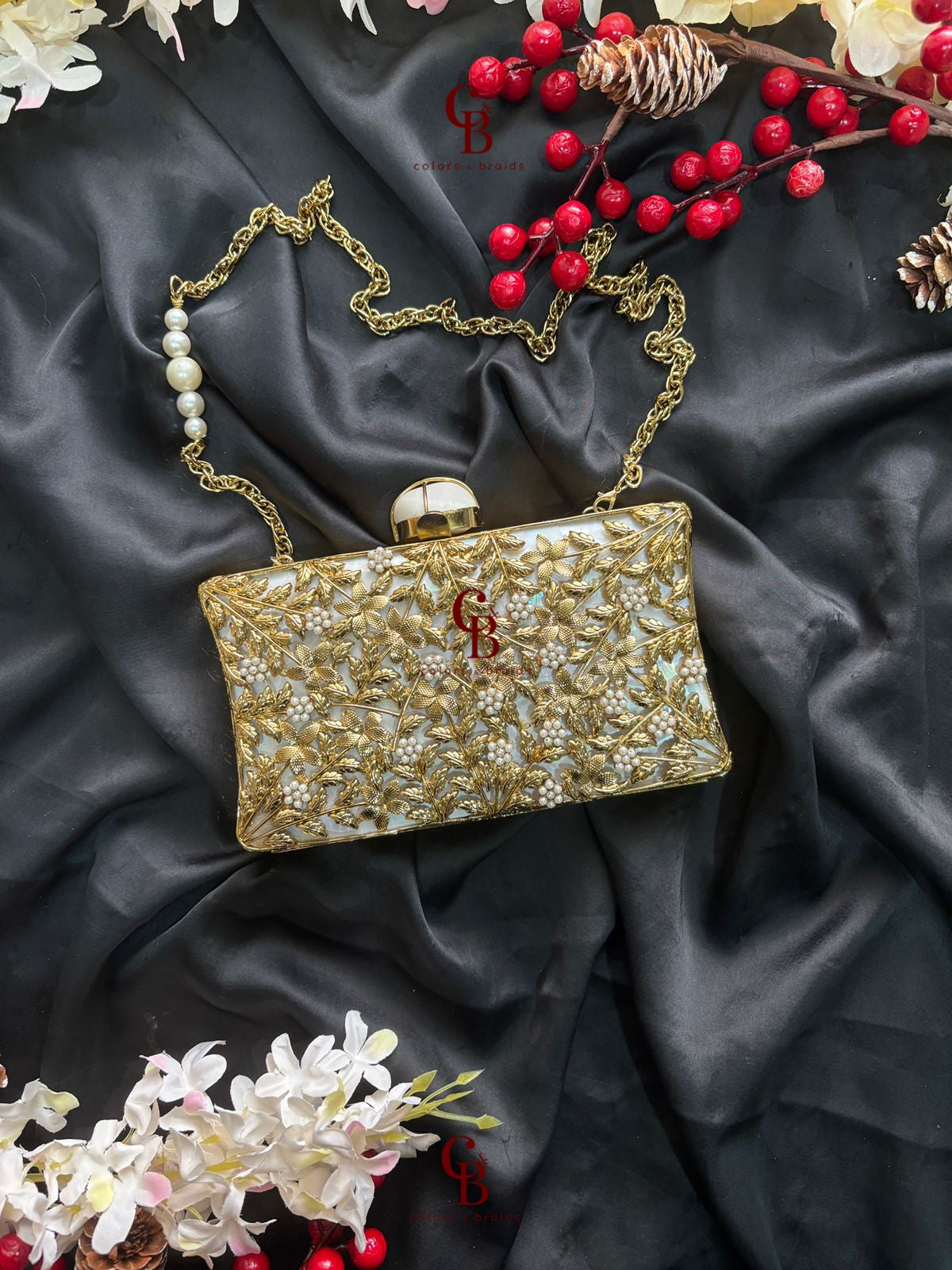 Regal Rectangle Mother of Pearl - MOP Clutch