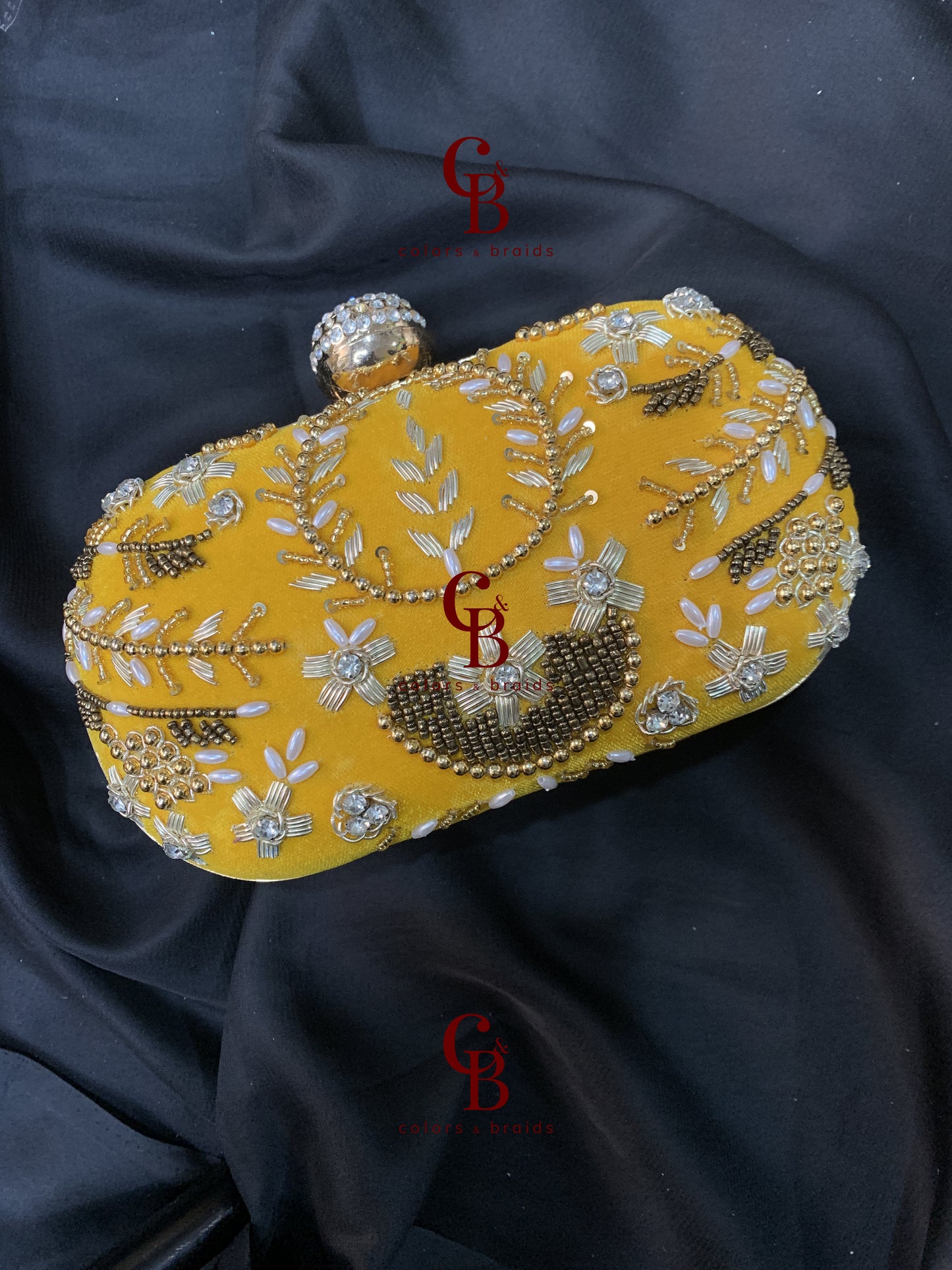 Diya embroidered Clutch