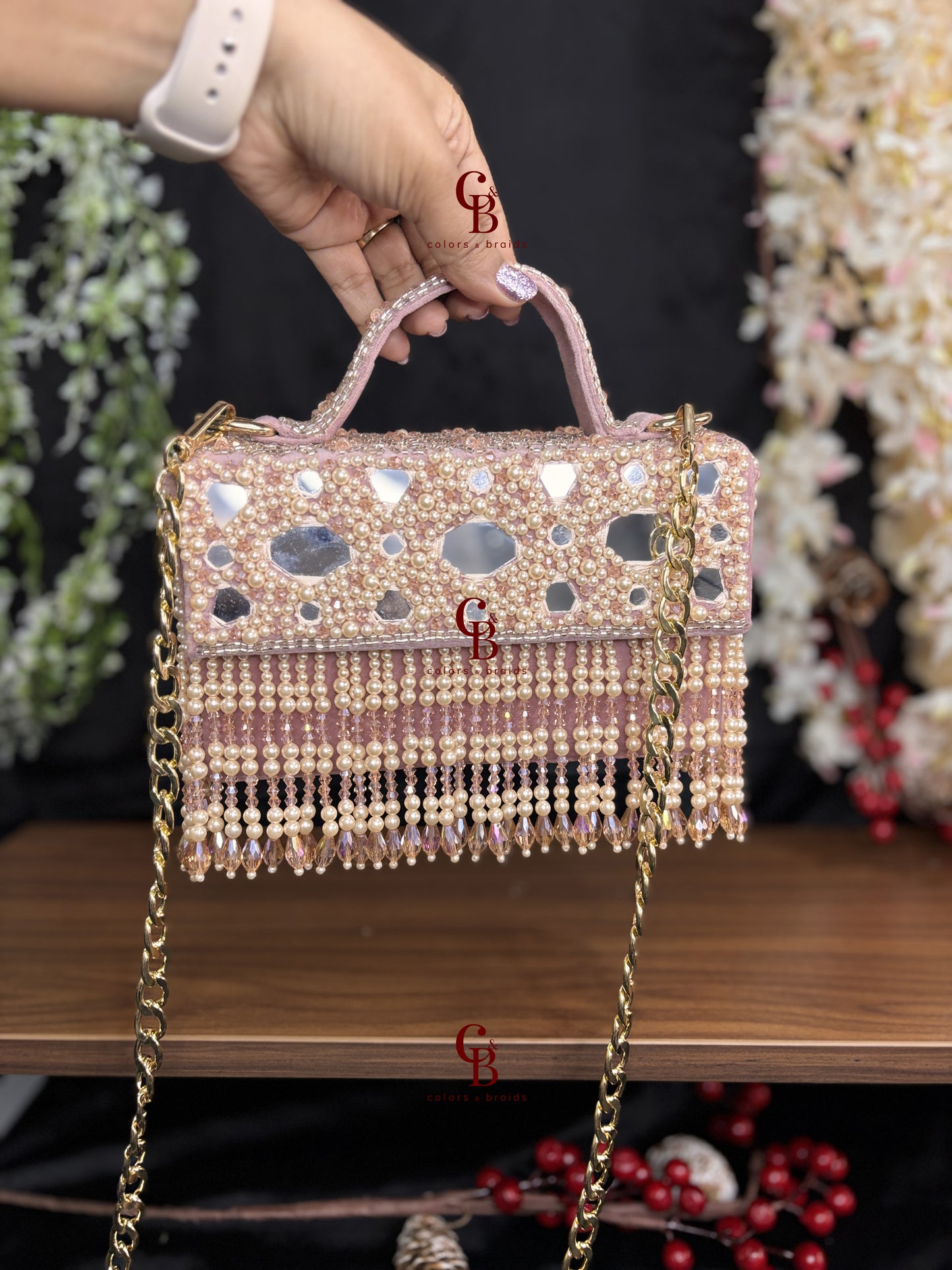 Mirror Pearl Chic Flap Bag