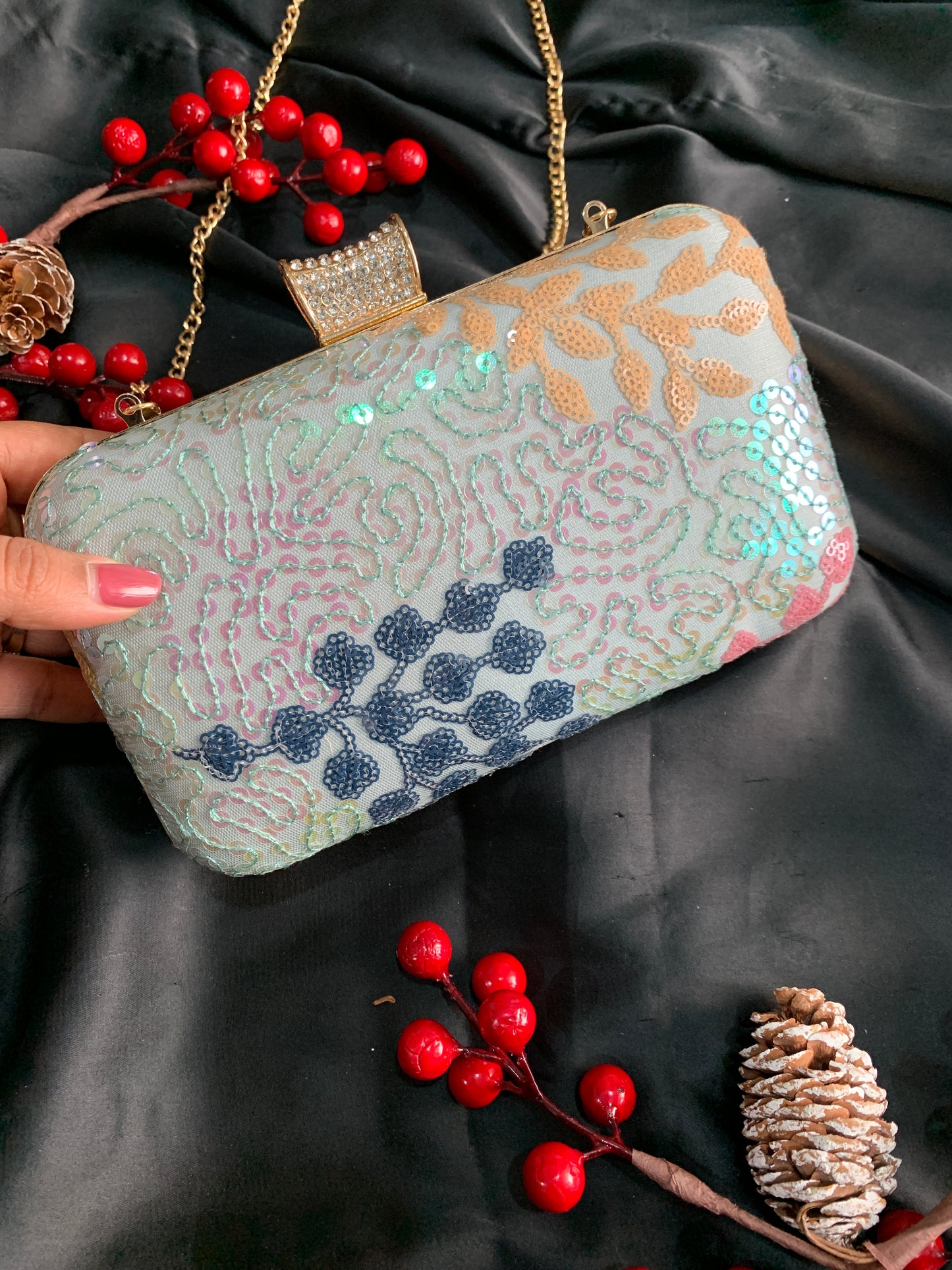 Rayba Sequin Clutch