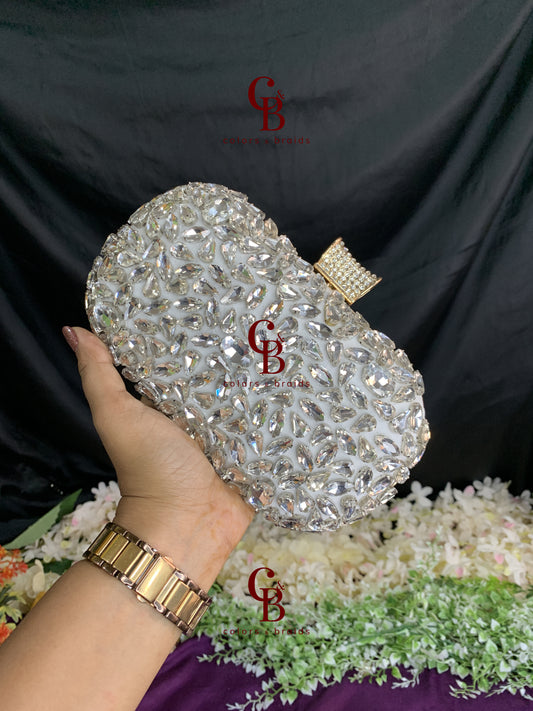 Crystal Oval clutch