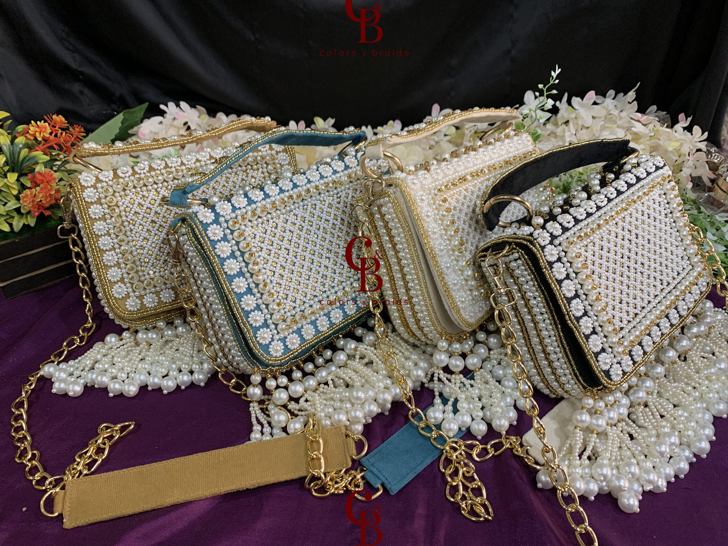 Lana Pearl Flap Clutch