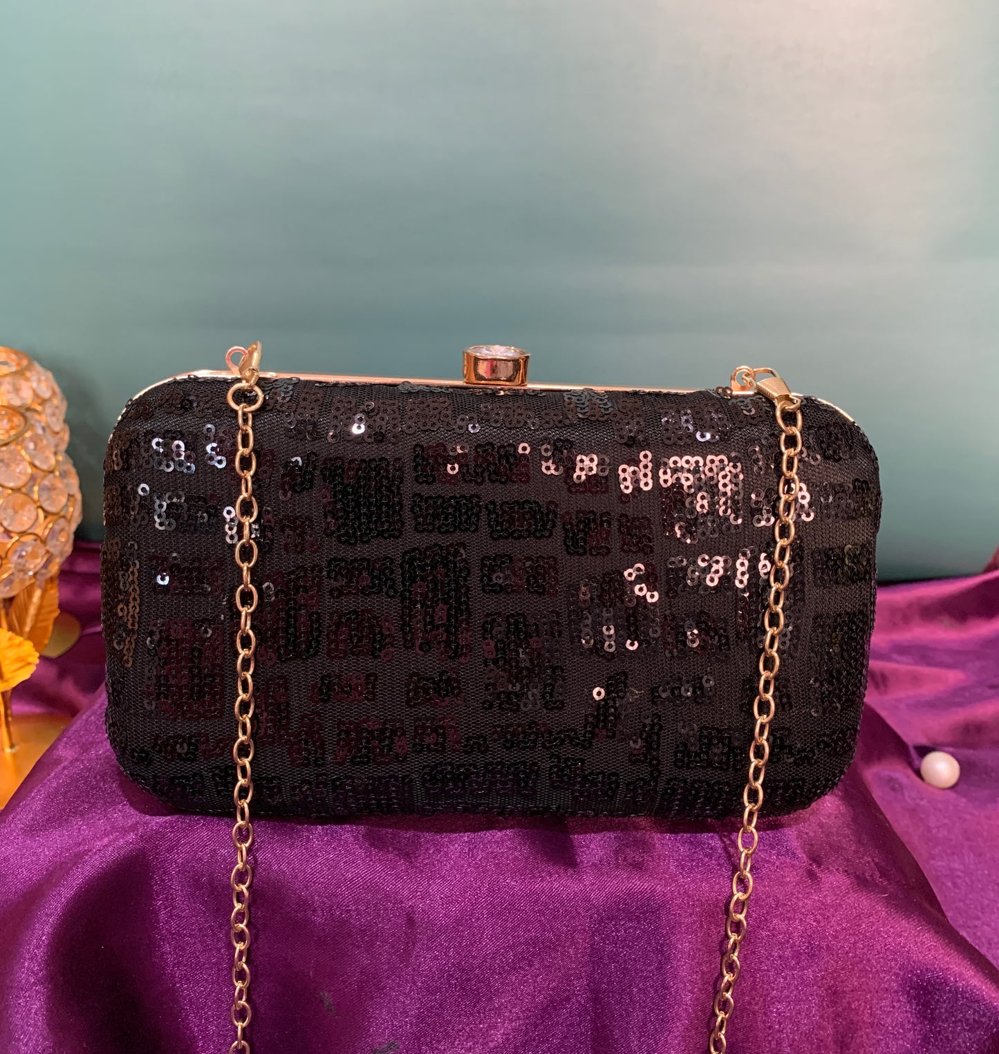 Square Sequin Clutch