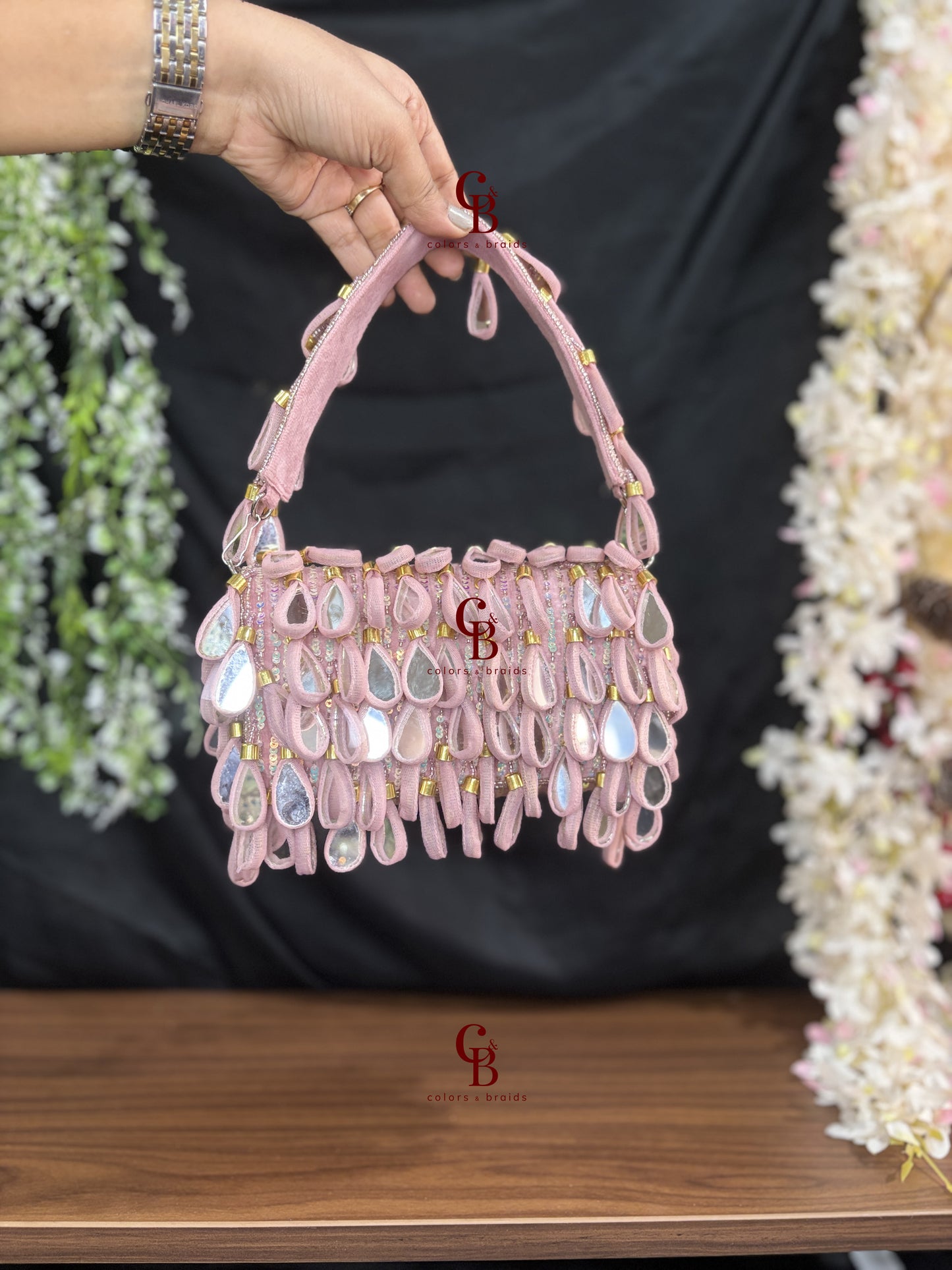 Baby Pink Mirror flap bag