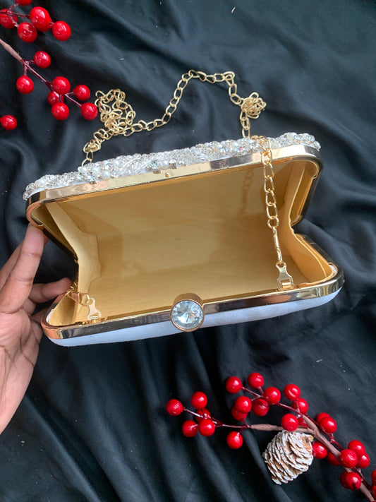 Pearl + Crystals Elegance Clutch