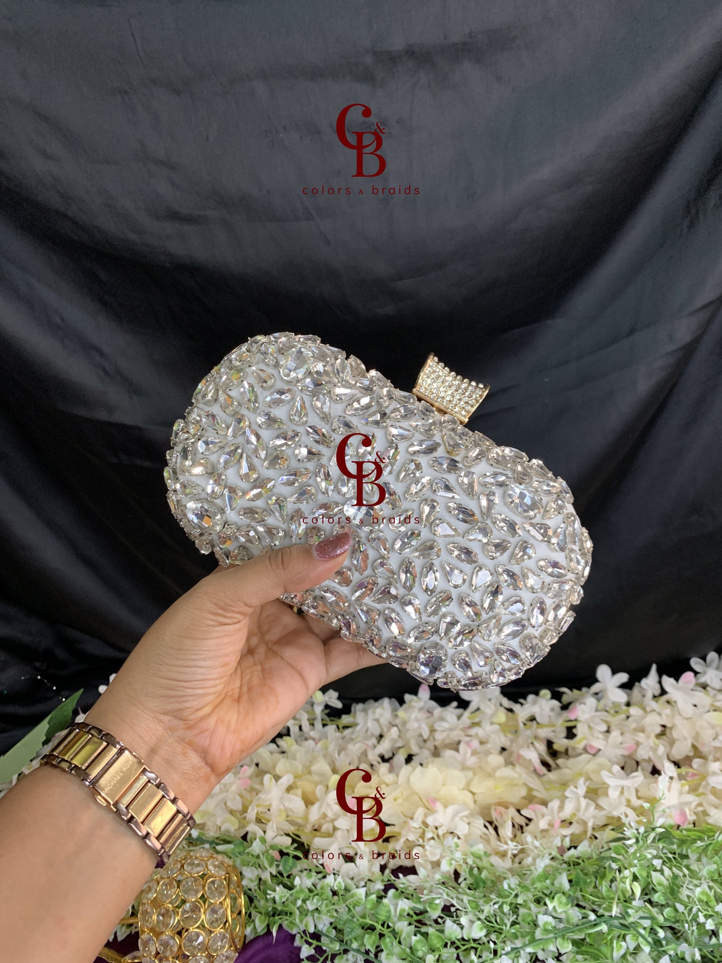 Crystal Oval clutch