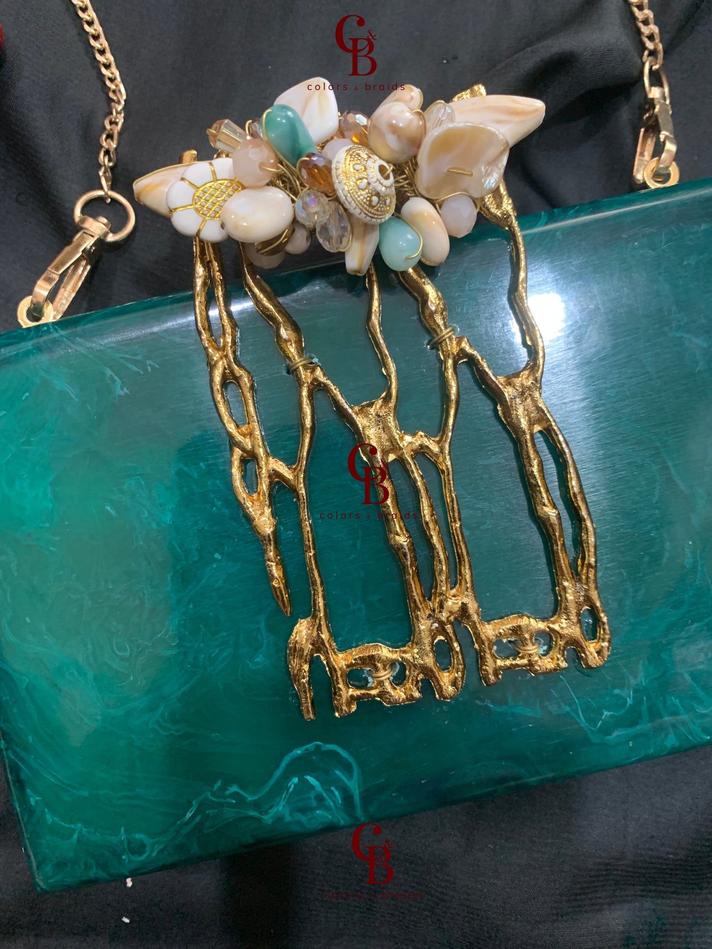 Ocean Elegance Resin Clutch