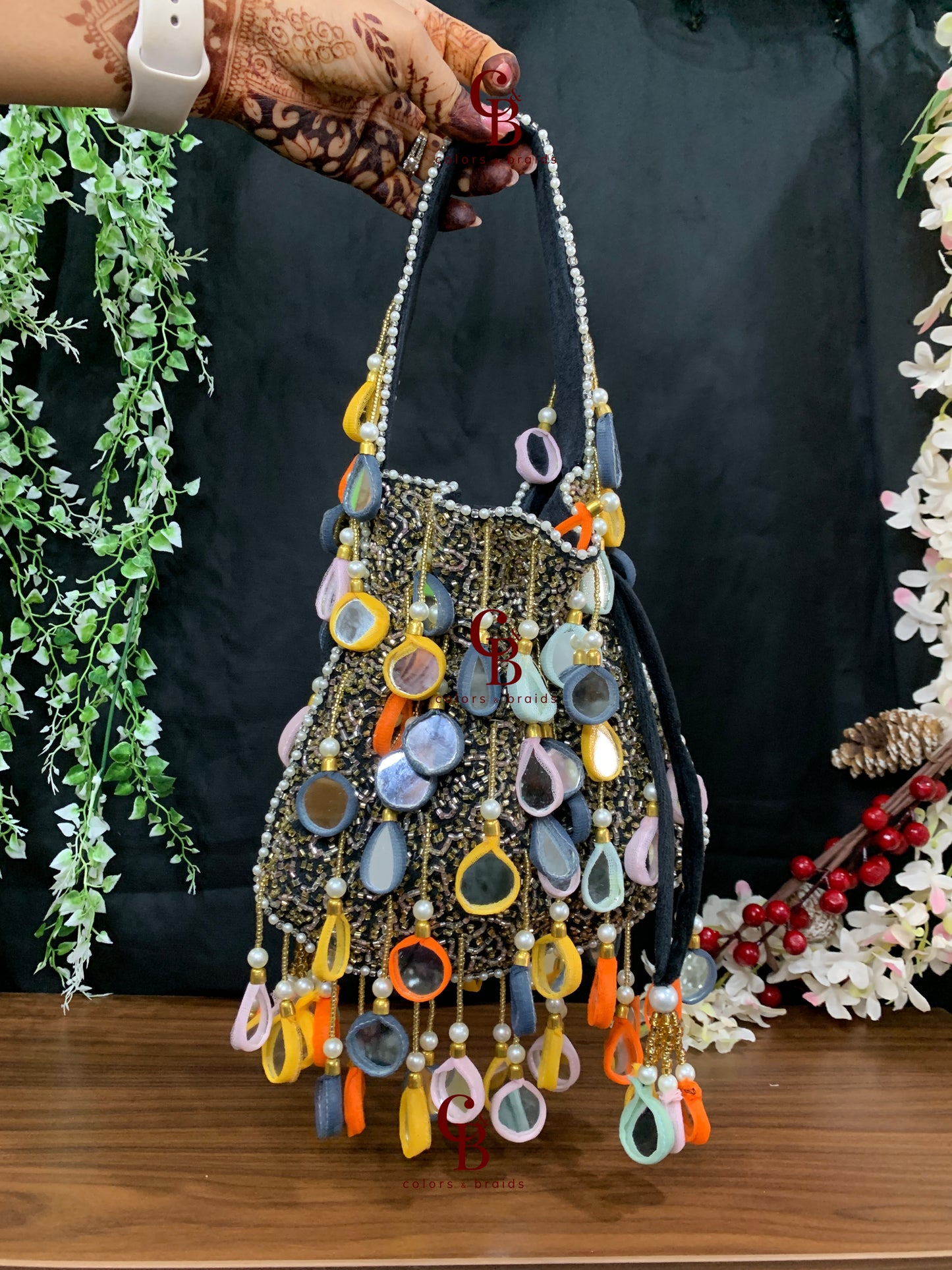 Rangila Mirror Hanging Potli