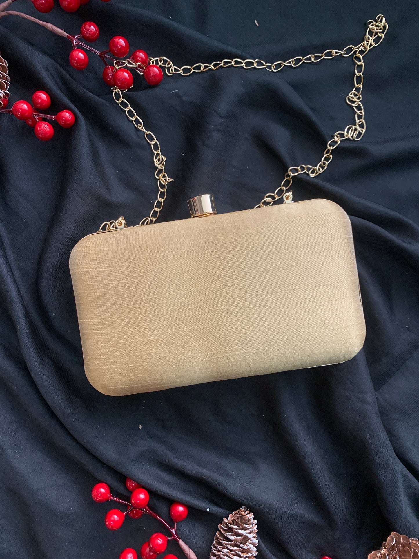 Aamna Pearl + Crystals Clutch