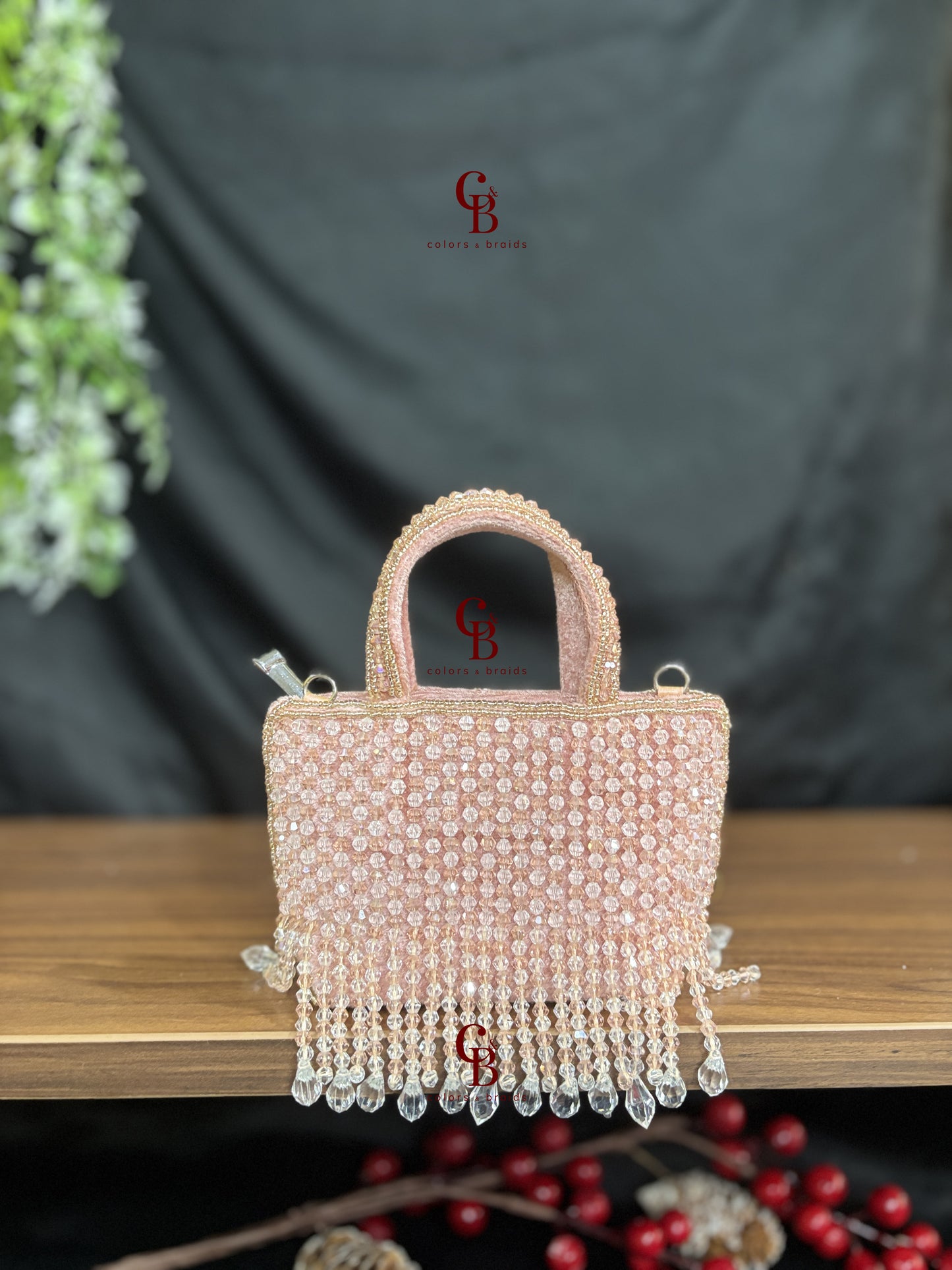 Mini Crystal Droplets Clutch bag