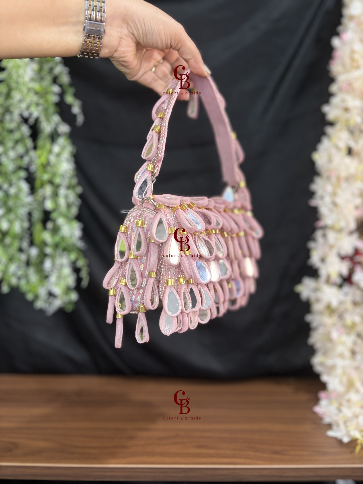 Baby Pink Mirror flap bag