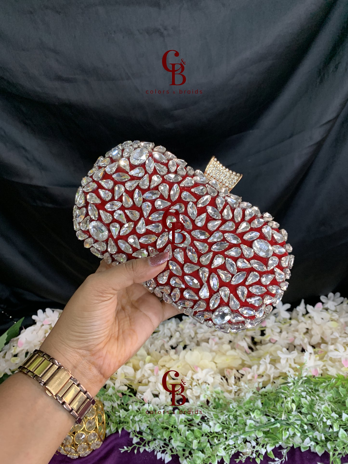 Crystal Oval clutch