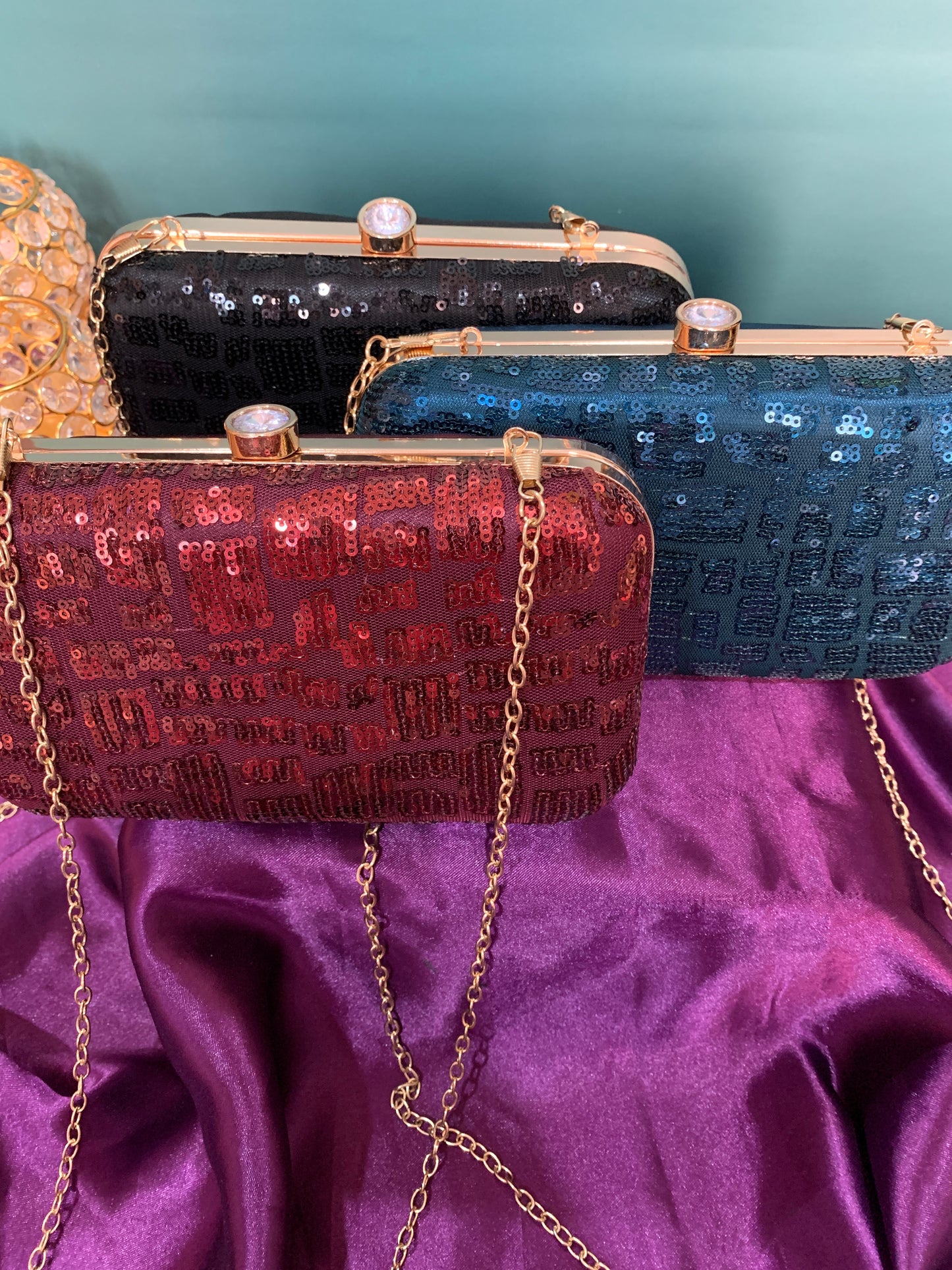 Square Sequin Clutch