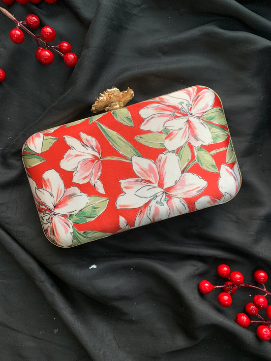 Ruby Blossom Clutch