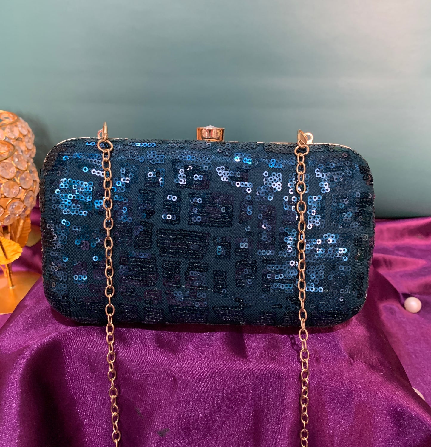 Square Sequin Clutch