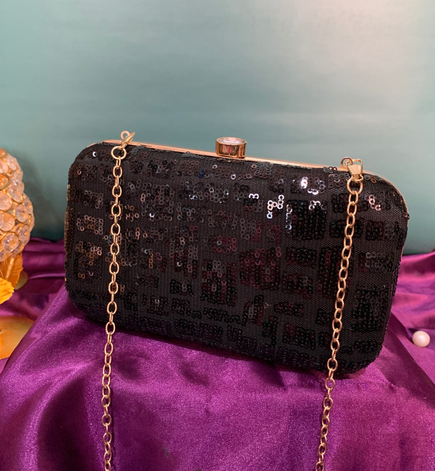 Square Sequin Clutch