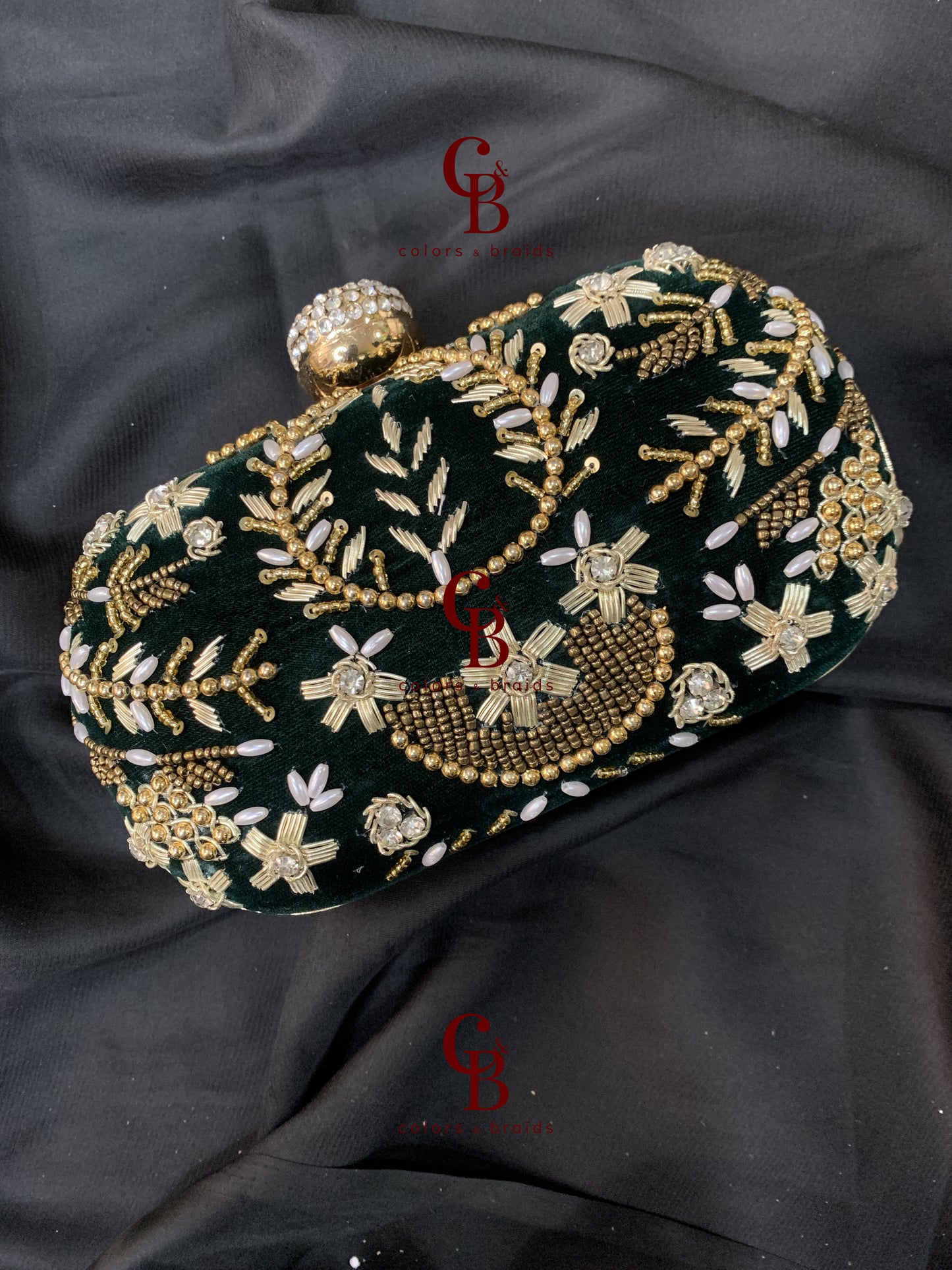 Diya embroidered Clutch