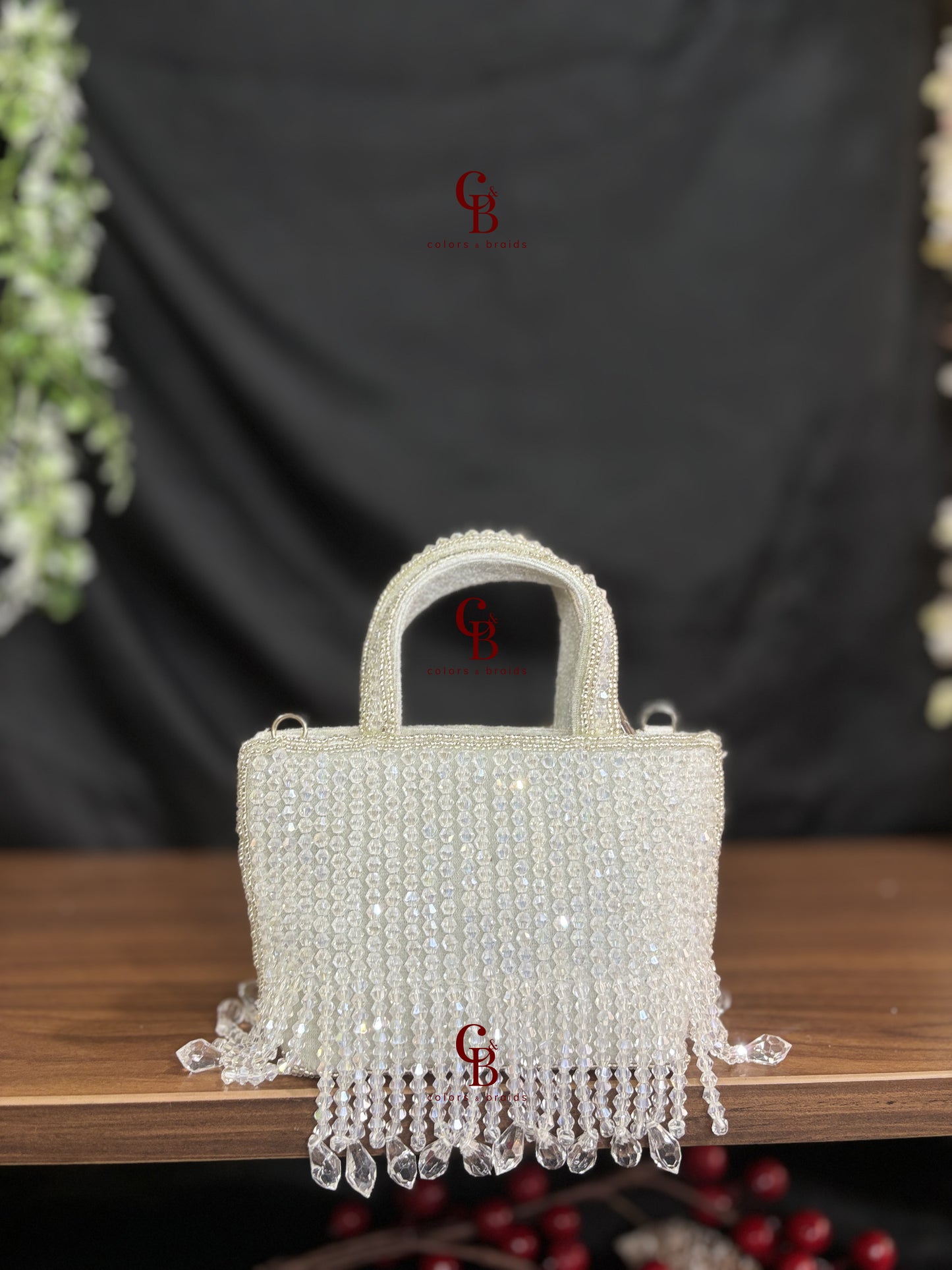 Mini Crystal Droplets Clutch bag