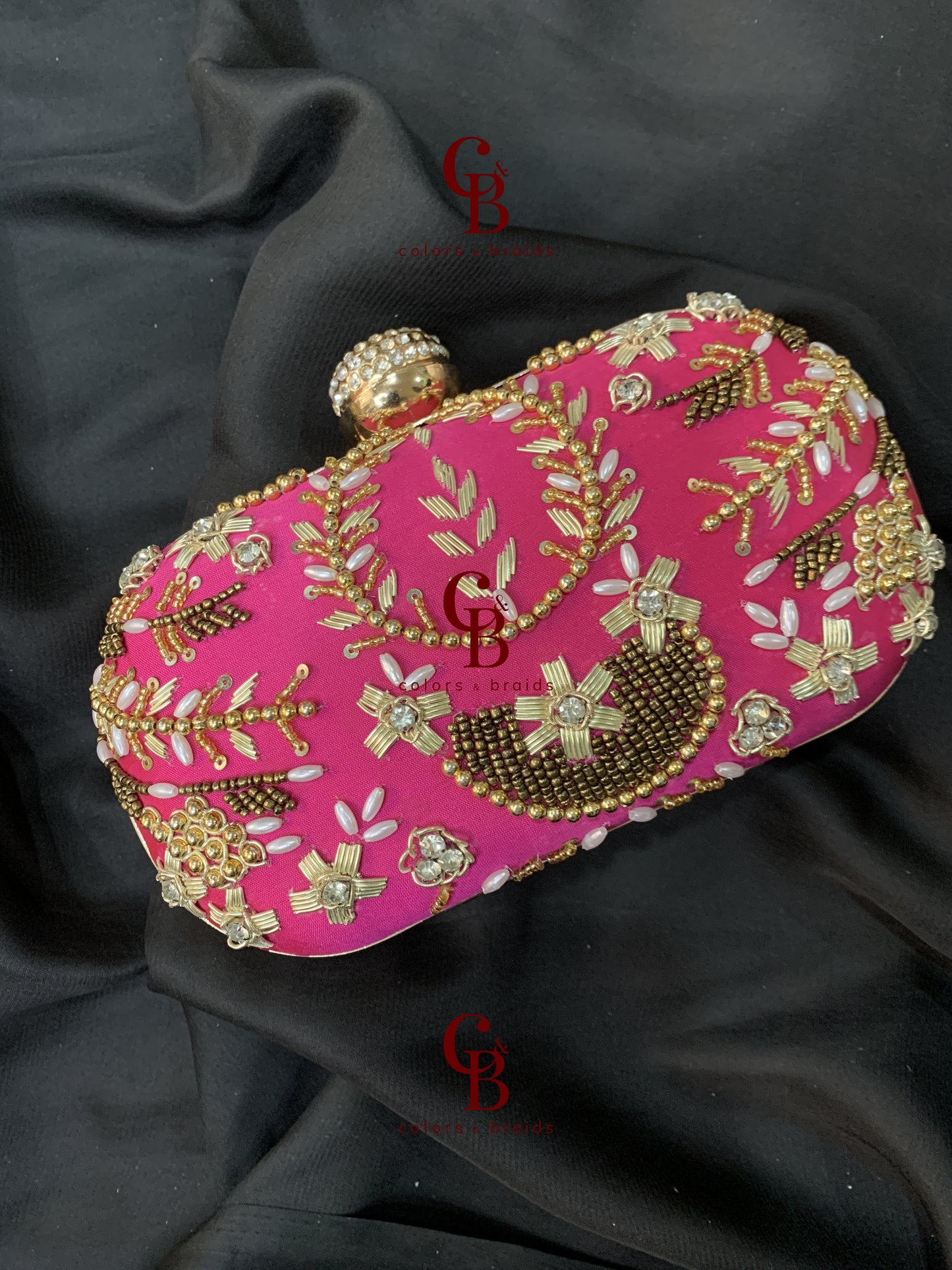 Diya embroidered Clutch