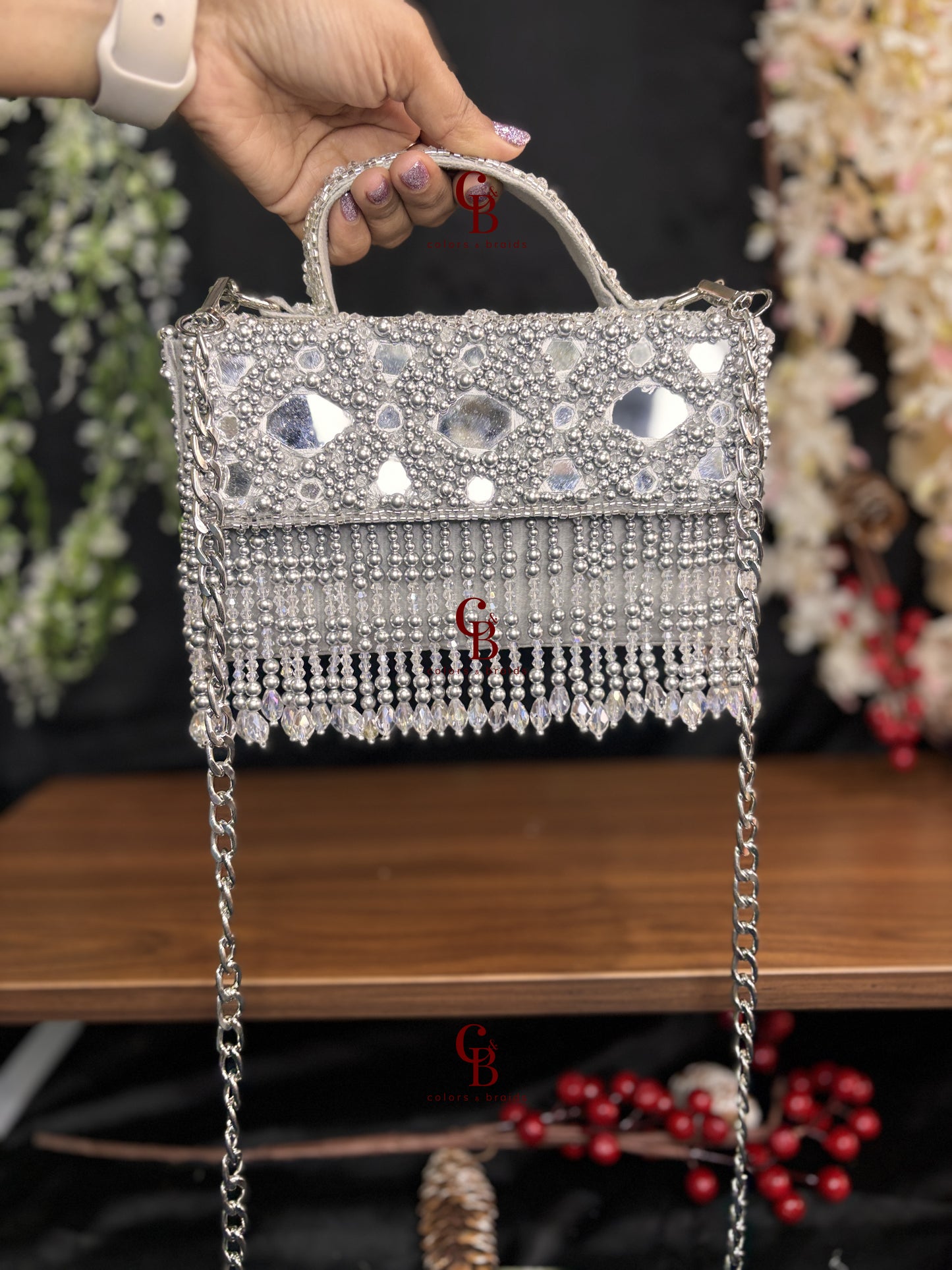 Mirror Pearl Chic Flap Bag