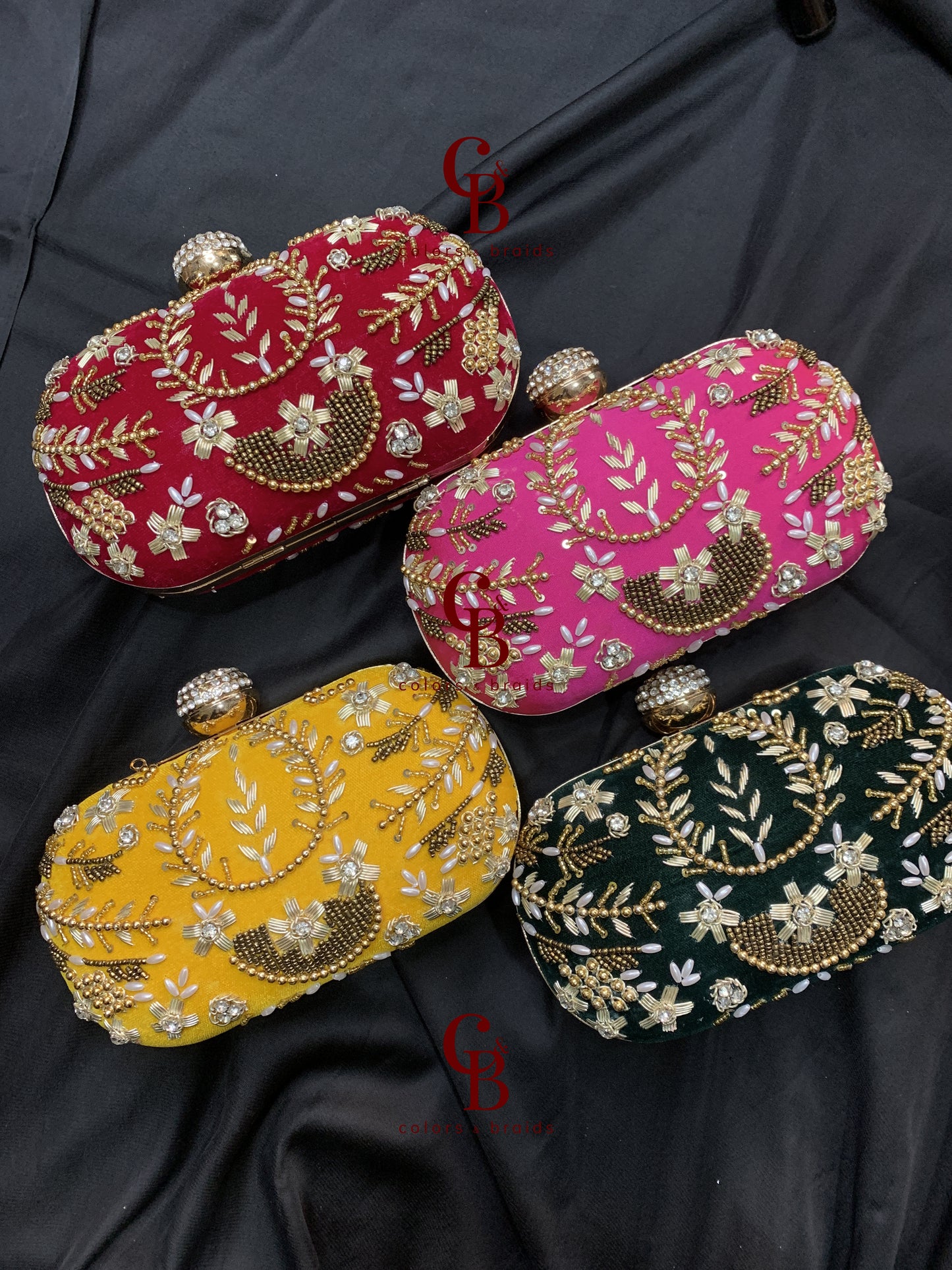 Diya embroidered Clutch