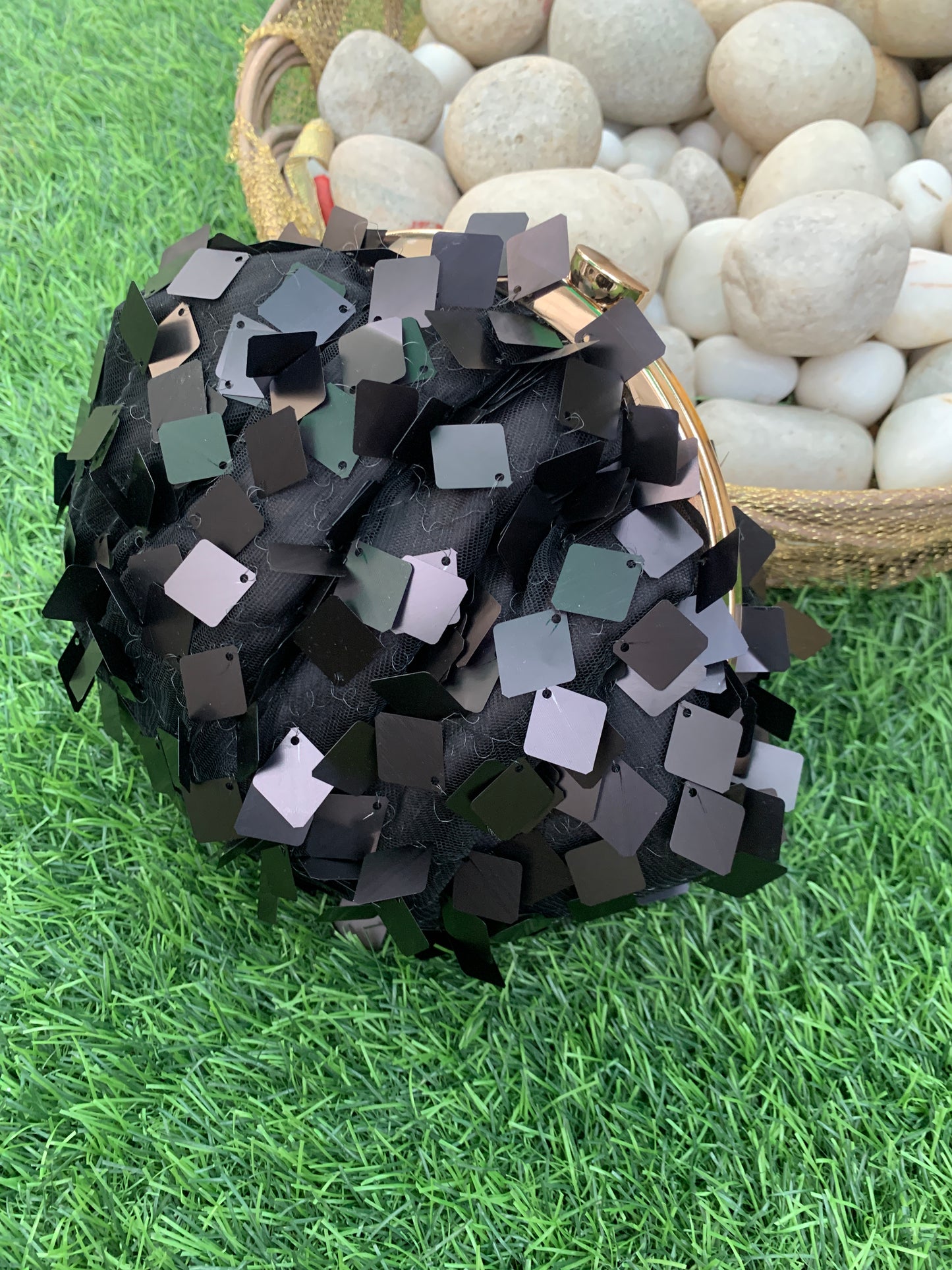 Square Sequin Batua Bag